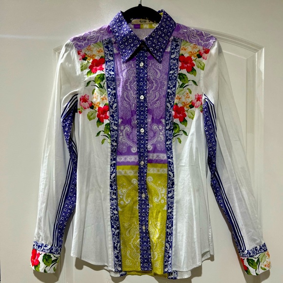 Vintage Etro Printed button down shirt size 40
